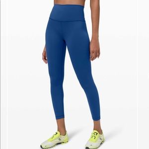 Lululemon Wunder Train High-Rise Tight 25" in Regatta Blue